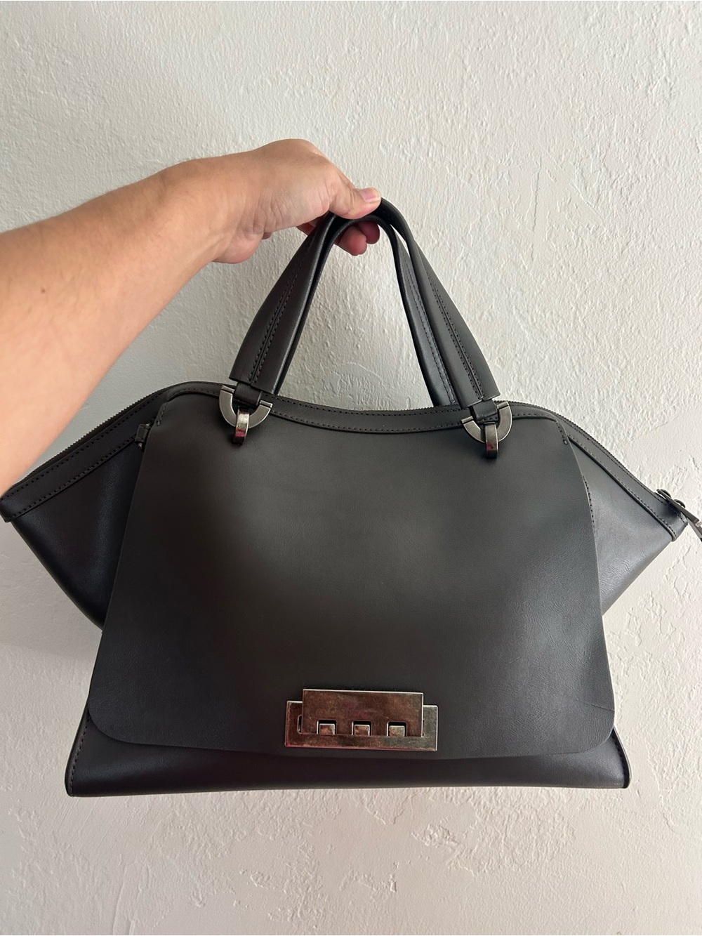 ZAC Zac Posen Eartha Purse Bag Handbag Satchel Iconic Gray